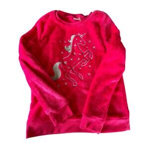 Jumping Beans Pink unicorn cozy fleece size 8